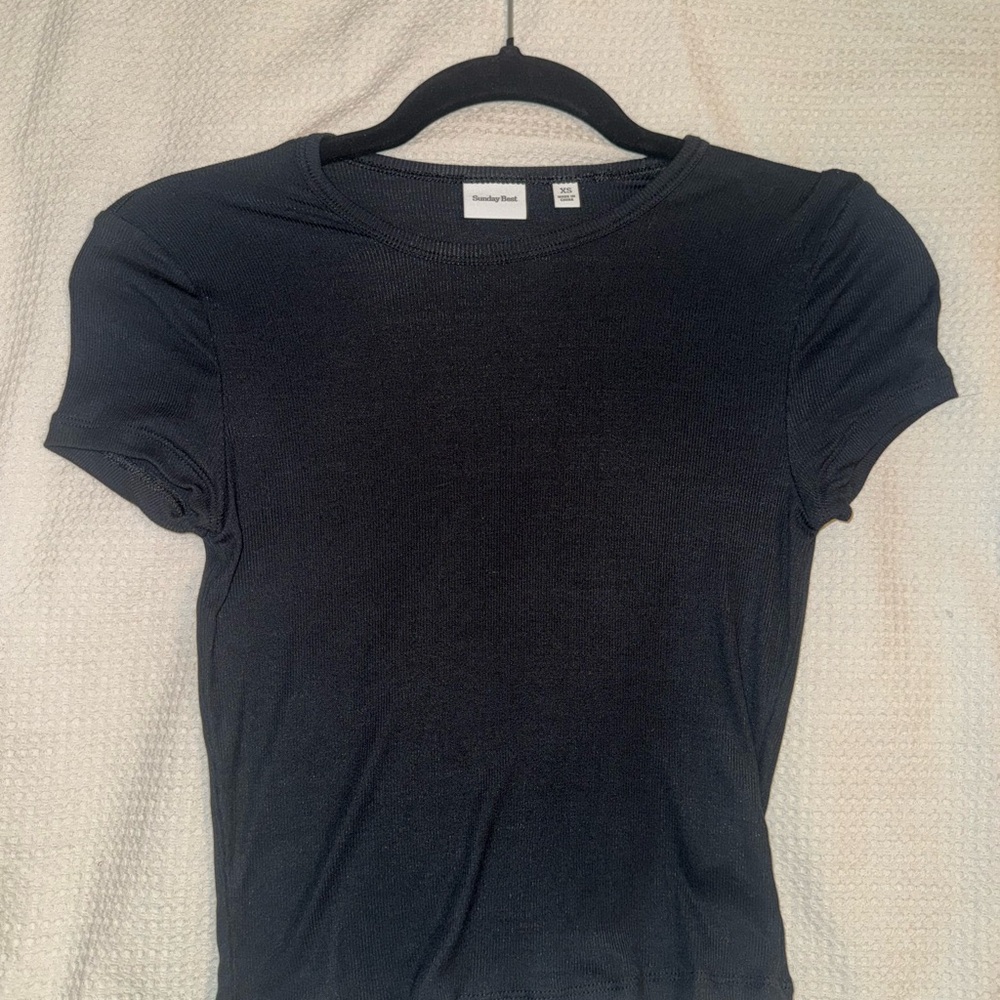 Sunday Best Black Crop Top from Aritzia